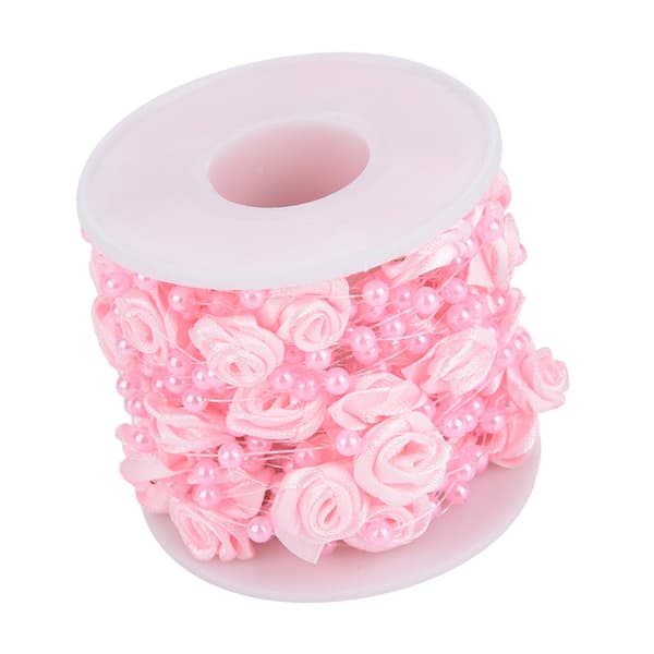 10m/rull Rose Kunstig Perletråd Perler Garland String DIY Bryllupsdekorasjon (rosa)