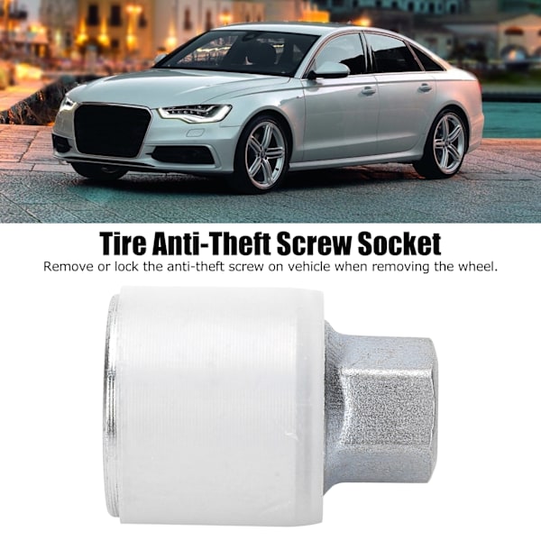 Bil Dekk Tyverisikring Skrue Socket Fjerningsnøkkel Hylse F Modell Passer for A1 A5 A3 A4L A6L A7 Q3 Q5 A8 TT R8