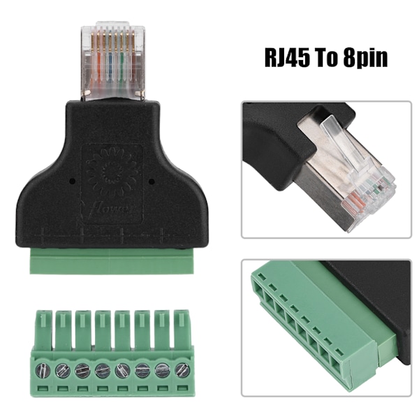 DVR Ethernet -liitin RJ45 urosliitin 8-nastainen ruuviliitin