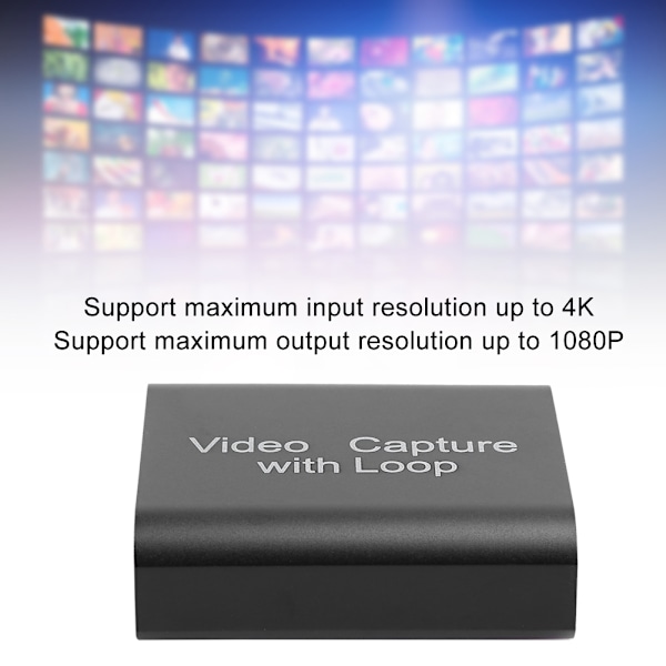 Med Loop ut Funksjon HDMI Videoopptak Krypteringsdongle Kort USB2.0 4k 1080P