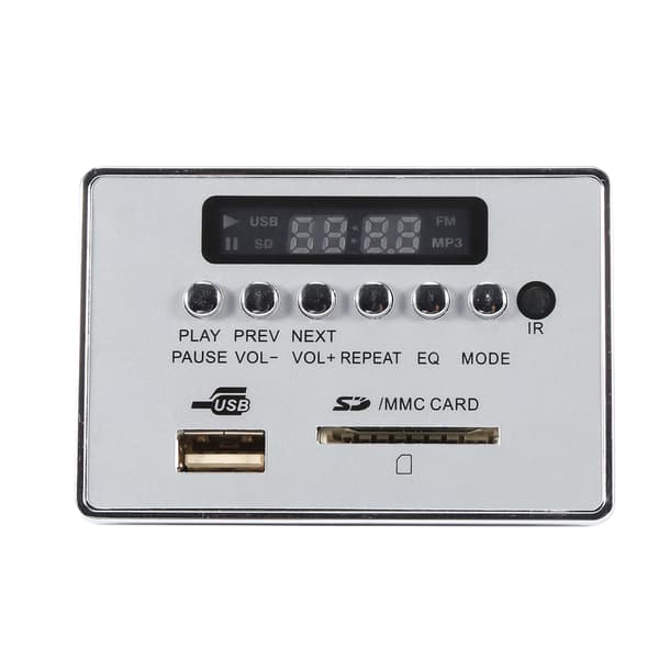 Bluetooth MP3-dekoderkort ljudmodul USB-lagringsminne FM-radio (Silver)