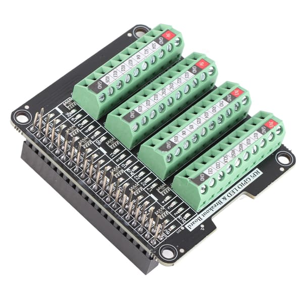 Koblingsblokk LED-lys 3.3V 3A Koblingsblokkmodul for RPi A+3A+B+2B 3B 3B+4B