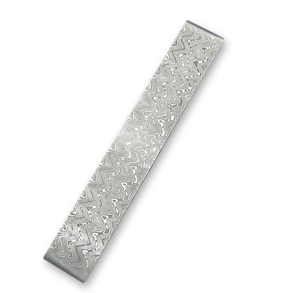 Damaskusstål Billet Mönstrat Stål Cutter Embryo Smidesmaterial Härdat Slipat för Cutter DIY Multipurpose Material