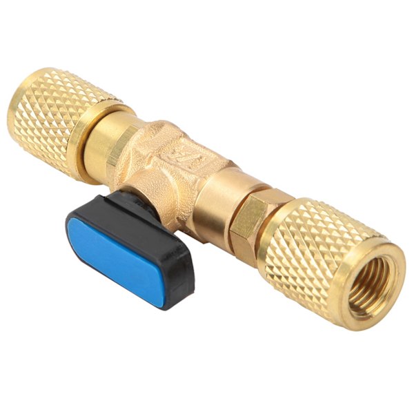 Messing Køle Kugleventil Adapter Kølemiddel Kugleventil Konnektor G1/4''