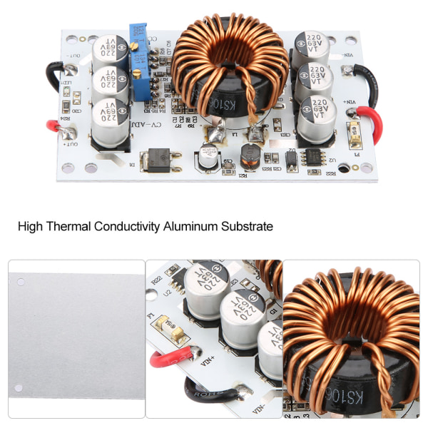 600W DC-DC Konstant Spänning Strömjusterbar Steg Upp Strömförsörjningsmodul LED-drivrutin