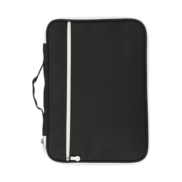 A4 Dokumenttaske Filmappe Portfolio Organizer Computer Notebook Lynlåsetaske (Sort)
