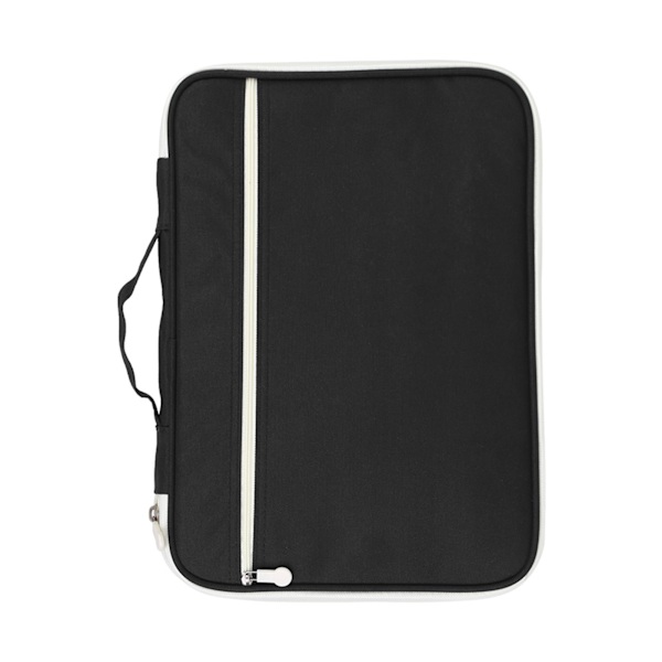 A4 Dokumentväska Filmapp Portfölj Organizer Dator Notebook Fodral med Dragkedja (Svart)