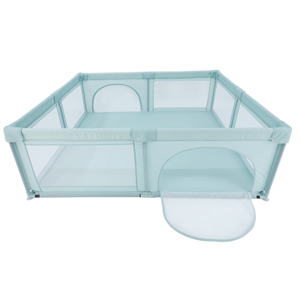 Baby Playpen Hjem Innendørs Barnelekegrinder Barnesikkerhet Aktivitetsenter med Pustende Mesh Lysegrønn