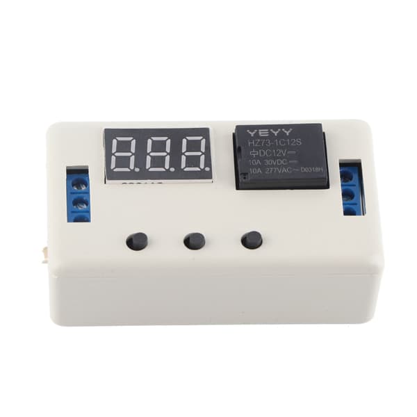 12V LED-display Justerbar Timer Relé Automasjonskontroll Brytermodul