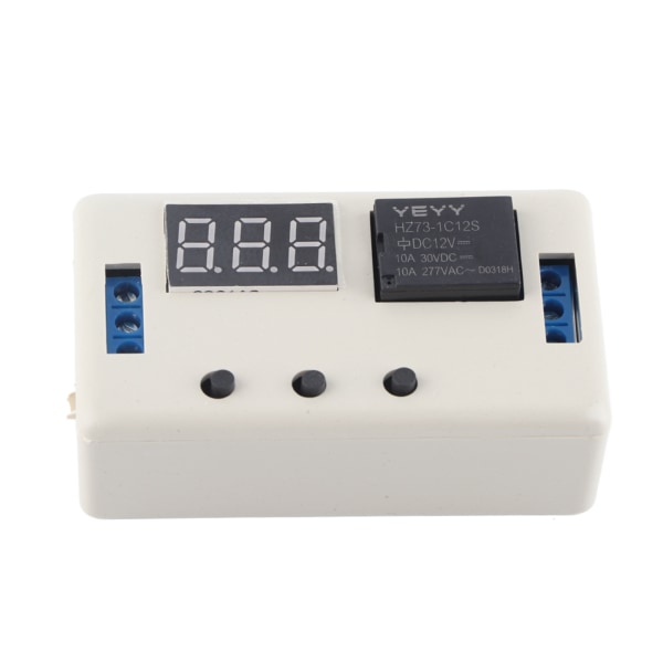 12V LED-display med justerbar timerrelä för automatisering och styrning