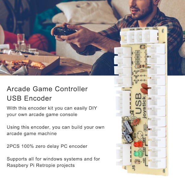 Arcade Spil Controller USB Encoder Nul Forsinkelse USB til Joystick Knap til PC til MAME til Raspberry Pi RetroQM070916 (Enkelt)