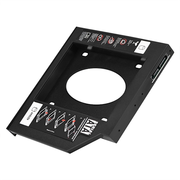 2,5\" SATA HDD SSD-hölje Hårddiskfack Optisk DVD-adapter för Laptop 12,7 mm