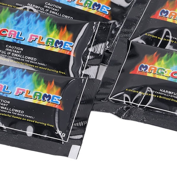 5PK Flammer Kosmisk Ild Fargepakker Langvarig Pulserende Flamme Fargeendringspulver for Innendørs Utendørs 30g