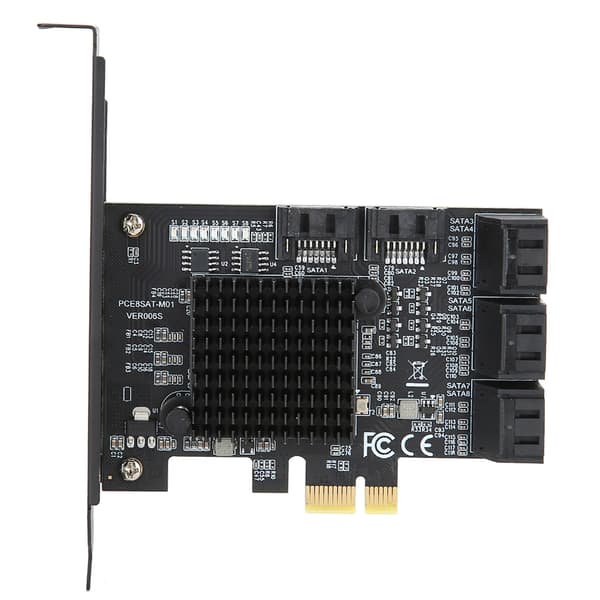 PCI E til SATA3.0 Udvidelseskort 8 Porte Adapter Riserkort Desktop Computertilbehør