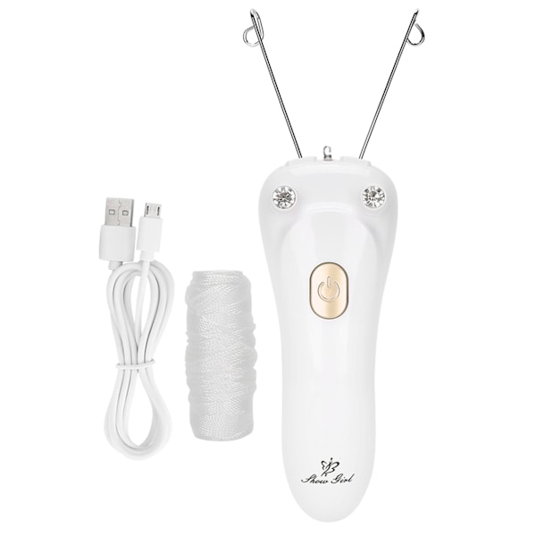 Elektrisk trådepilator hårfjerner USB-lading bomullstrådepilator (Host bomullstråd USB-kabel) (Gull)
