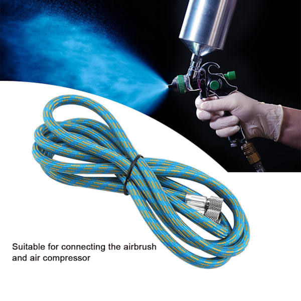 1.8M Vävslang Airbrush Kompressor Luftverktyg 1/8\" till 1/8\" Adapterkoppling