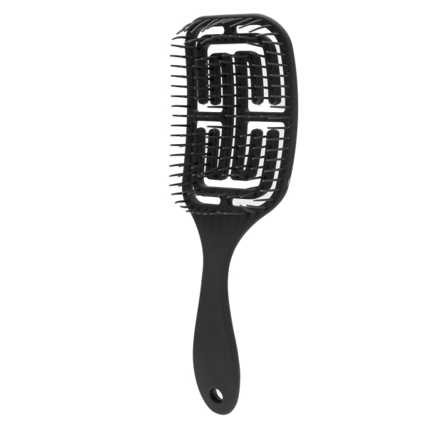 Unisex hårborste för hårborste långt kort lockigt hår hårbottenmassage kam hårstylingborste Svart