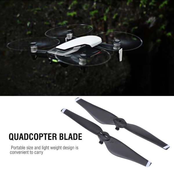 2 par/sæt CW CCW Quick Release propeller Quadcopter blade til Mavic Air drone (hvid stribe)