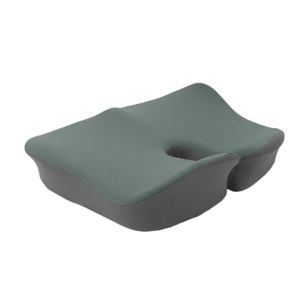 Memory Foam Pute Alle Årstider Universal Kjølende Pustende Trykkavlastende Sittepute for Kontorstol Studentbenk Matcha Grønn og Lys Grå
