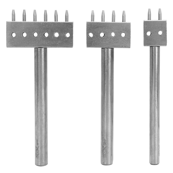 3-pack Avståndspunchverktyg DIY Läderhantverk Hålstansset Bälteshålstans (8mm (2+4+6))