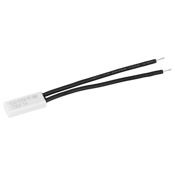 10st KSD9700 Normalt Öppen Temperaturkontrollbrytare Termiskt Skydd Plastprob 50℃