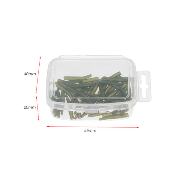 50 stk./parti Karpfiske Krok Sleeve Hår Rig Line Aligner Sleeves Myk Anti Tangle Fiskeredskap Aligner Karpfisketilbehør