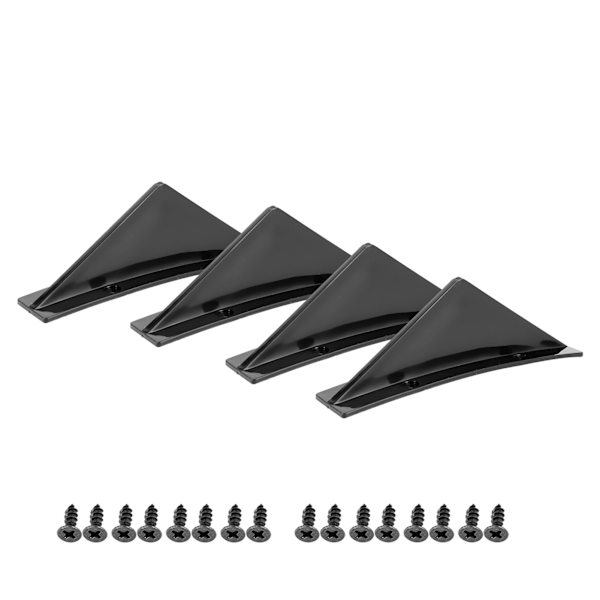 Blank Sort Hajfinne Bagkofanger Diffuser Læbe Spoiler Kit med Monteringsskruer Universal