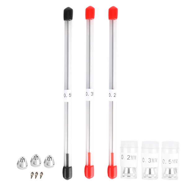0.2/0.3/0.5mm Airbrush Dyse Airbrush Nål Dyse Hætte Udskiftningsdele til Sprøjtepistol