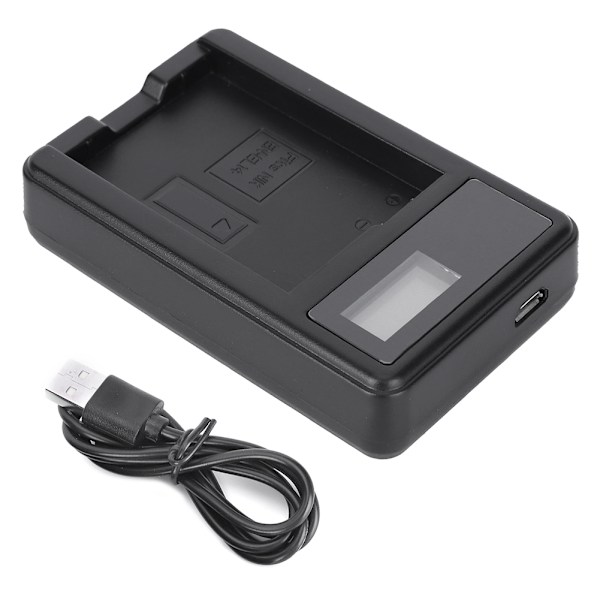 SEIVI EN EL14 Kamerabatteri Enkel Lader med LCD-Skjerm for Nikon D5100 D3100 D3200 D3300