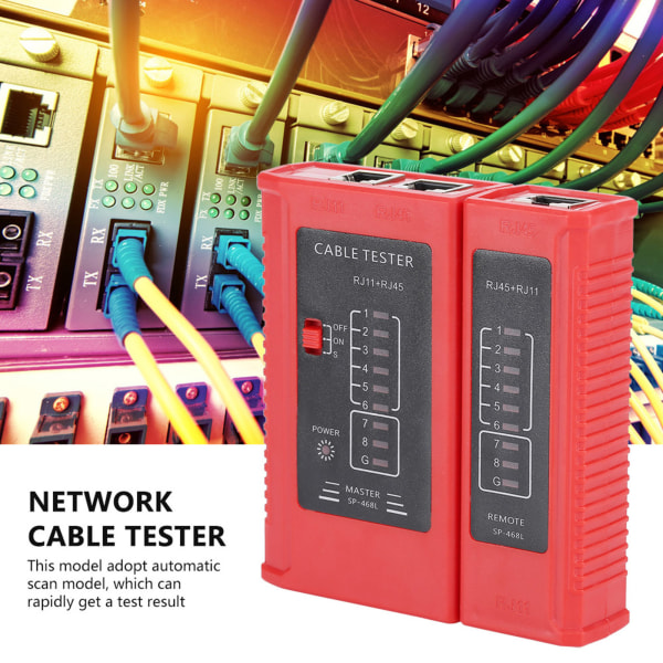 WZ-468 RJ45 og RJ11 Nettverkskabeltester Ethernet LAN Nettverk Testverktøy
