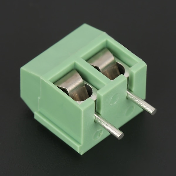 50 st/set 2-polig 5mm stift Grön PCB Universal Skruvterminalblockkontakt