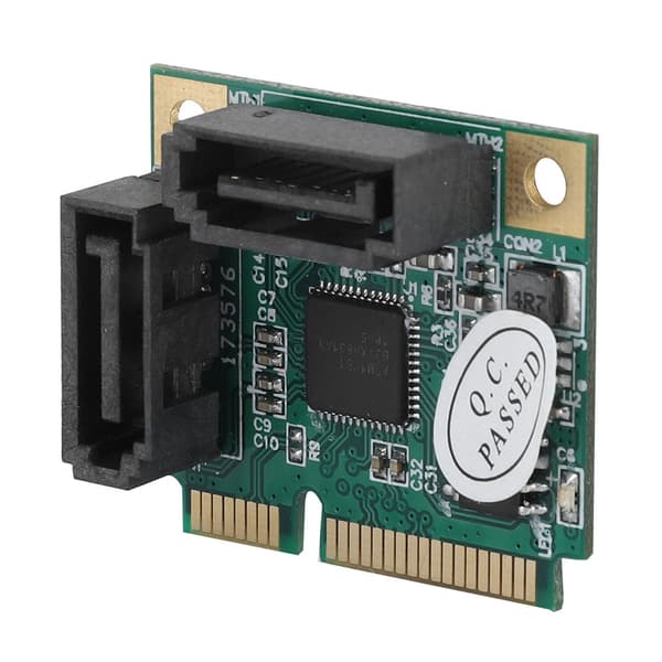 Mini 2 port PCI-e PCI til SATA 3.0 6Gbps Konverter Harddisk Utvidelseskort for Windows