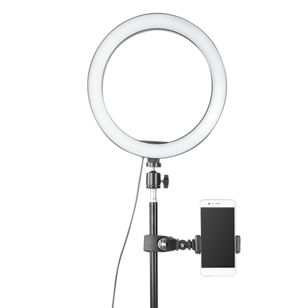 10 tuuman himmennettävä LED-ympyrävalo USB-kameran videovalaisin jalustalla ja puhelinpidikkeellä