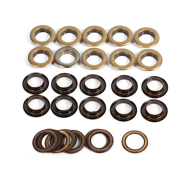 20 Sæt Bronze Sort Guld Runde Øsken Grommets DIY Håndlavede Tilbehør 17mm