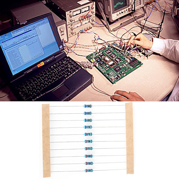10-1M Ohm 1/4w Resistans 1% Tolerans Metallfilm Resistor Sortimentskit