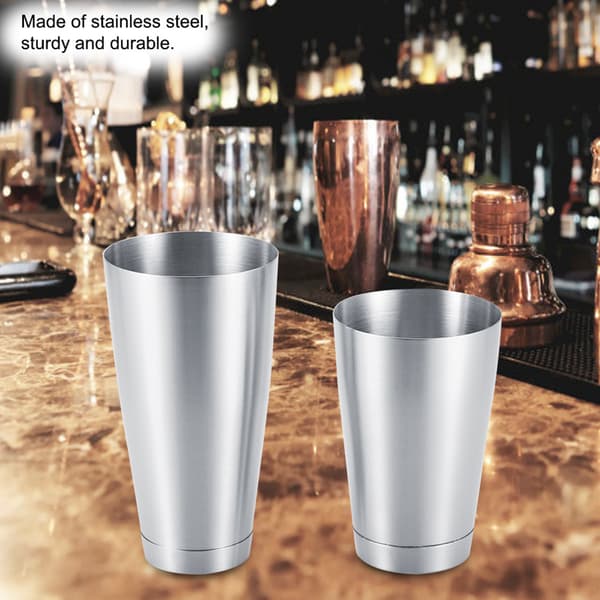 Rustfritt stål, solid og slitesterk cocktailshaker, bar, hjemmekjøkkenverktøy (sølv)