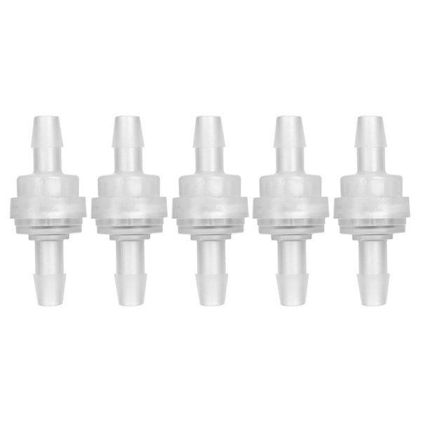 5 st. Plastbackventiler, Envägsventil för Vattenrening (6 mm)