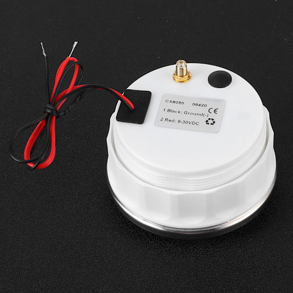 85mm Speedometer GPS Bil Båd Ingeniør Rustfrit Stål Vandtæt Digital Måler Hvid Skive