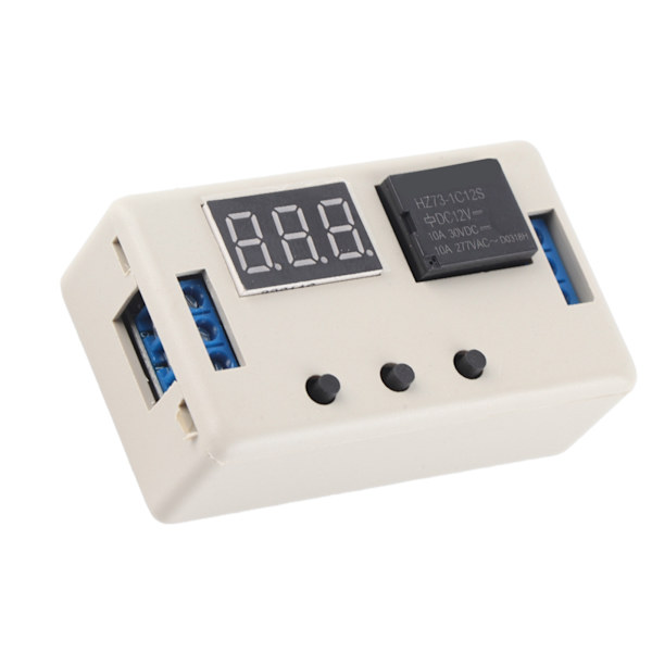 12V LED-display Justerbar Timer Relé Automasjonskontroll Brytermodul