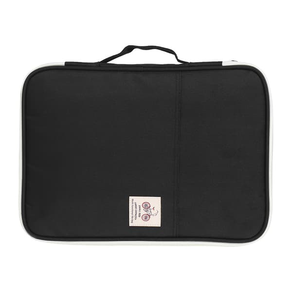 A4 Dokumenttaske Filmappe Portfolio Organizer Computer Notebook Lynlåsetaske (Sort)
