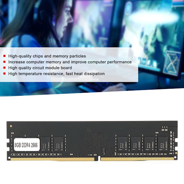 Hukommelsesmodul Desktop Fuld Kompatibel Elektronisk Komponent DDR4 PC4‑2666V/PC4‑19200 8GB/2666Mhz