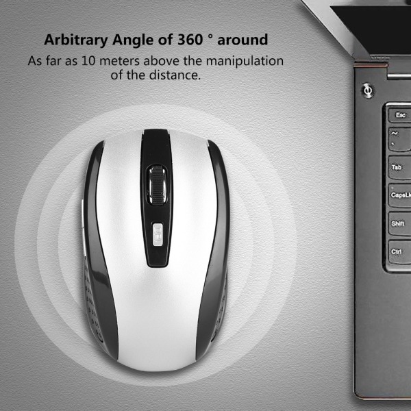Portble 6D 2,4GHz trådlös optisk sladdlös mus med USB mottagare för PC Bärbar dator