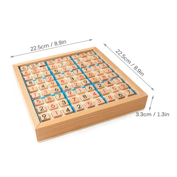 Sudoku-brett i tre, Sudoku-spillesett i tre med skuff, matematisk hjernetrim, skrivebordsleker