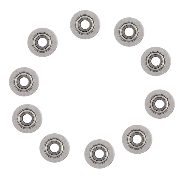 10 st U624ZZ U-spårkullagerstyrningstrissa för linjär rörelsesystem på räls 4*13*7mm