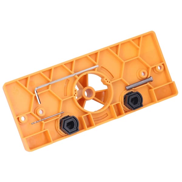 35mm Hengselhull Sag Jig Boreguide Kutter Bits Sett Trebearbeiding Hulltaking Borelokator Gul