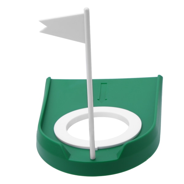 Inomhus utomhus plast golf putting Cup övningshjälpmedel med justerbart hål vit flagga