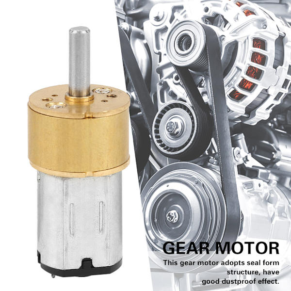 DC6V 14MM N20 Mikro Metallinen Vaihdelaatikko Pölytiivis Moottori Robotti DIY:lle (100RPM)