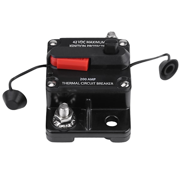 DC12V-42V Bil Stereo Audio Inline Strømafbryder Manuel Reset (200A)