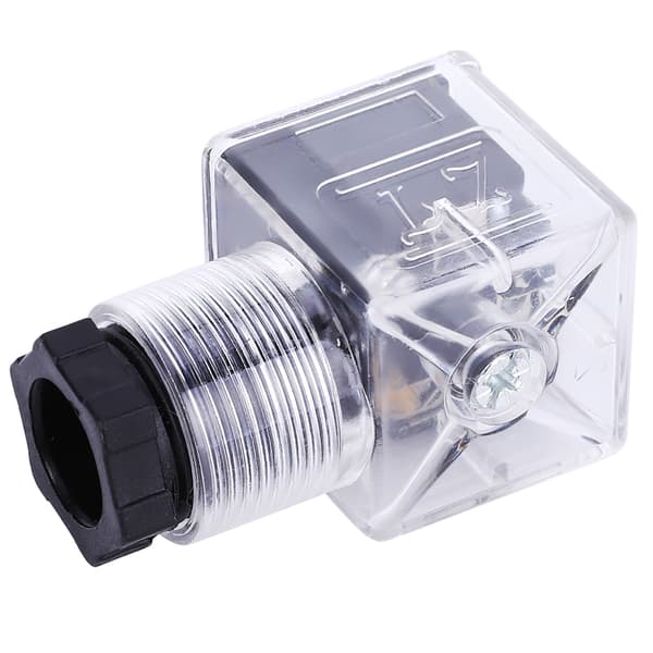 5 stk. hydraulisk solenoidspoleventilplugg med lampe, transparent, universal AC 220V