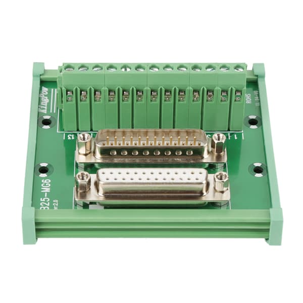 DB25 D Sub Hane & Hona Header Breakout Board Kopplingsplint DIN-skena Monteringsgränssnittsmodul
